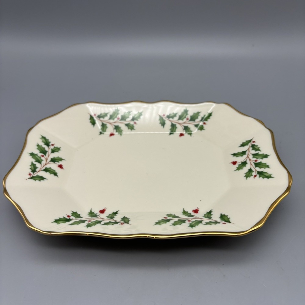 Lenox Holiday Rectangle Tray 6.5" X 9"